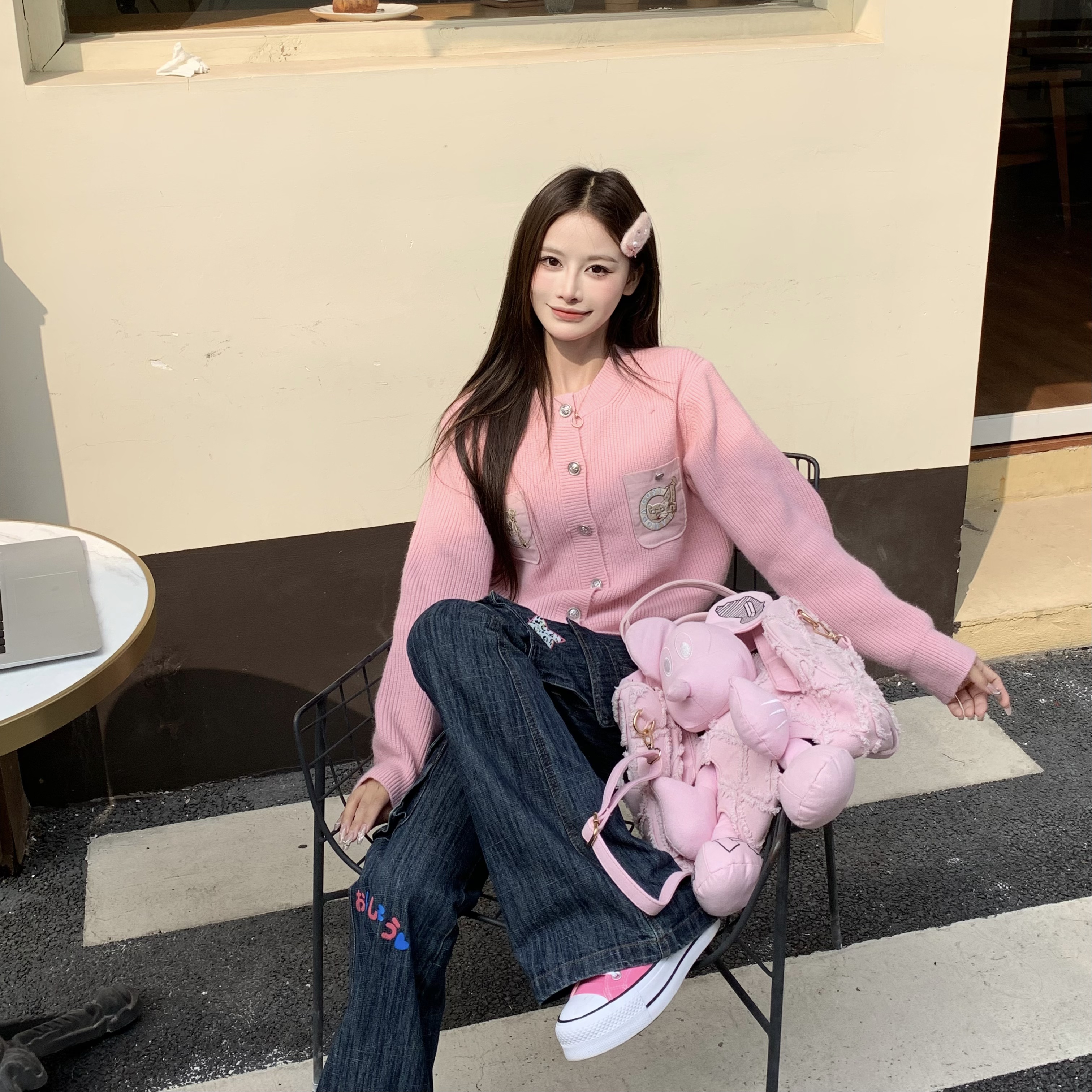 3MER设计感针织开衫外套