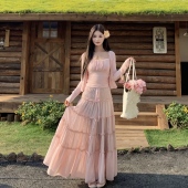 外套内搭背心女半身裙三件套装 3MER哦哦三妹温柔气质长袖 防晒开衫