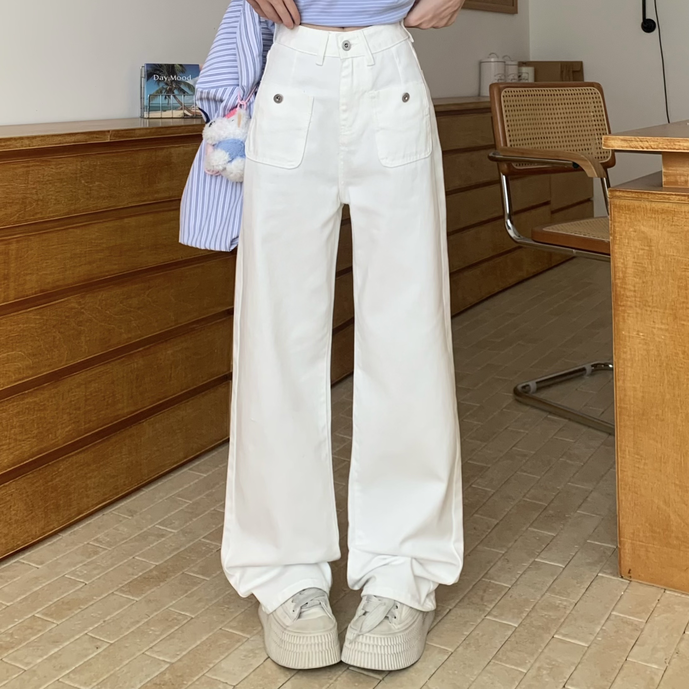 3MER不贴腿窄版直筒牛仔裤