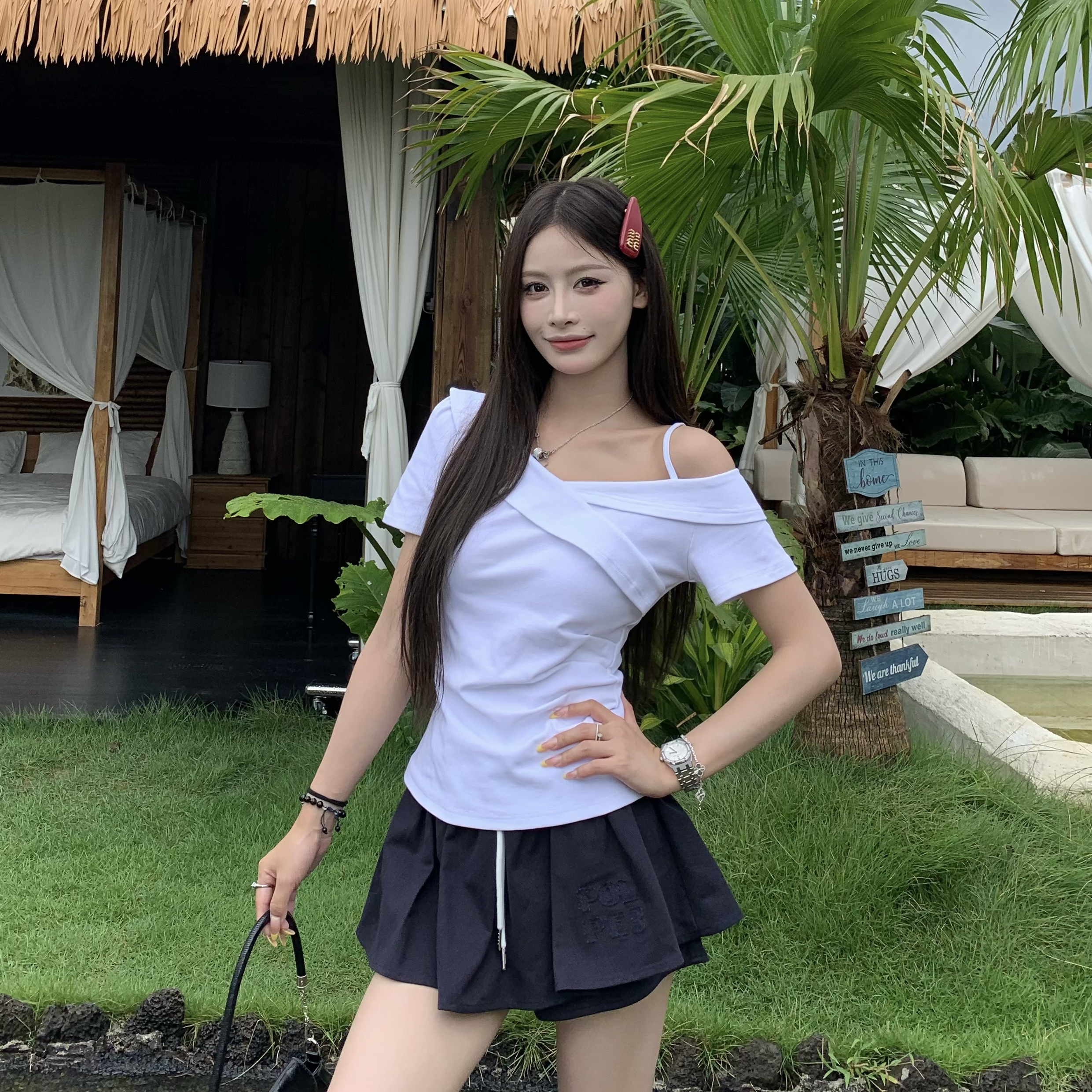 3MER自制设计感收腰显瘦T