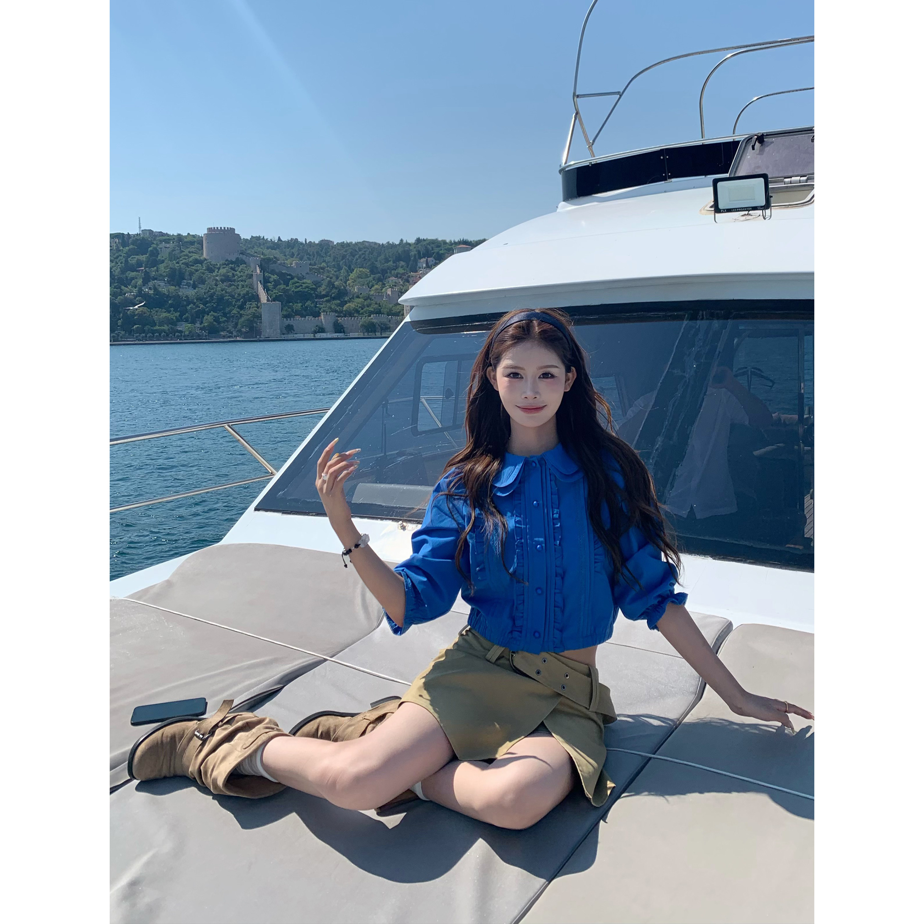 3MER私服韩女娃娃领衬衫图片
