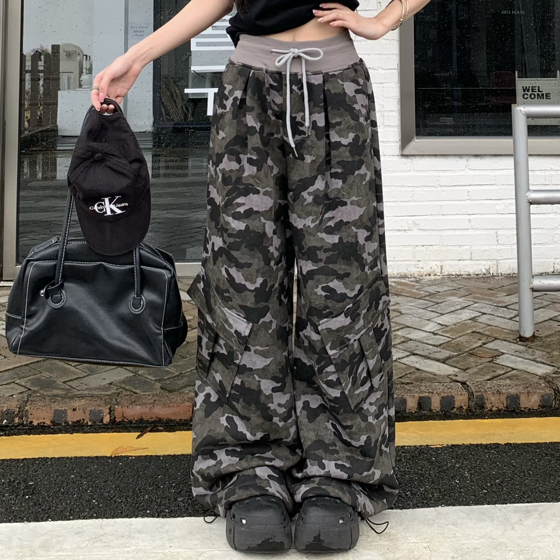 3MER哦哦三妹自留酷帅迷彩卫裤