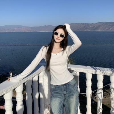 3MER长袖T恤女设计感上衣