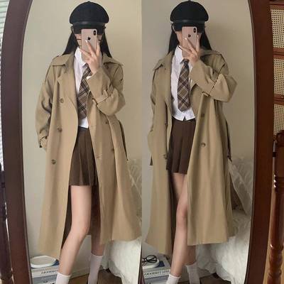 【星球】2025新款风衣外套女英伦风中长款高级小个子卡其色大衣