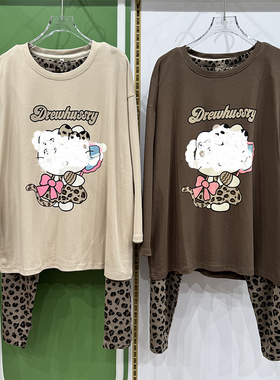 潘多拉新款睡衣女士秋季纯棉长袖长裤卡通可爱家居服套装35052