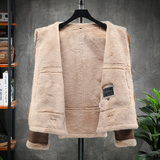 展架挂拍冬季新款皮毛一体加绒加厚男装外套A087-PY317-P245，女装短外套，电商A087