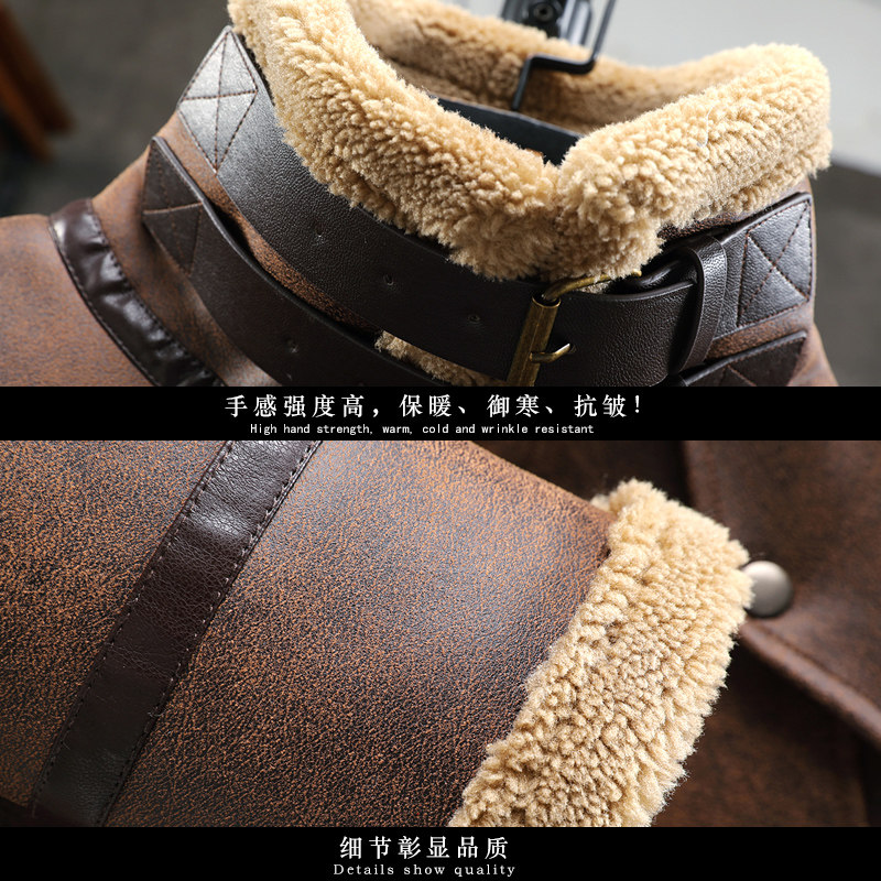 网格挂拍冬季男装皮毛一体加绒加厚夹克男外套A087-PY312-P245,男装夹克,电商A087