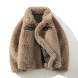 冬季保暖外套皮毛一体大毛领翻领绒夹克A087-PM352-P245368，男装夹克，电商A087