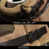 网格挂拍冬季男装皮毛一体加绒加厚夹克男外套A087-PY316-P245，男装夹克，电商A087