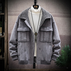 展架挂拍 加厚棉衣羊羔毛皮毛一体羊羔绒棉服男A087-A805-P145图片