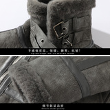 日系白底冬季新款皮毛一体加绒加厚男装外套A087-PY305-P260，女装短外套，电商A087