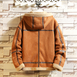 砖墙挂拍加厚棉衣羊羔毛皮毛一体羊羔绒棉服男A087-A815-P145图片