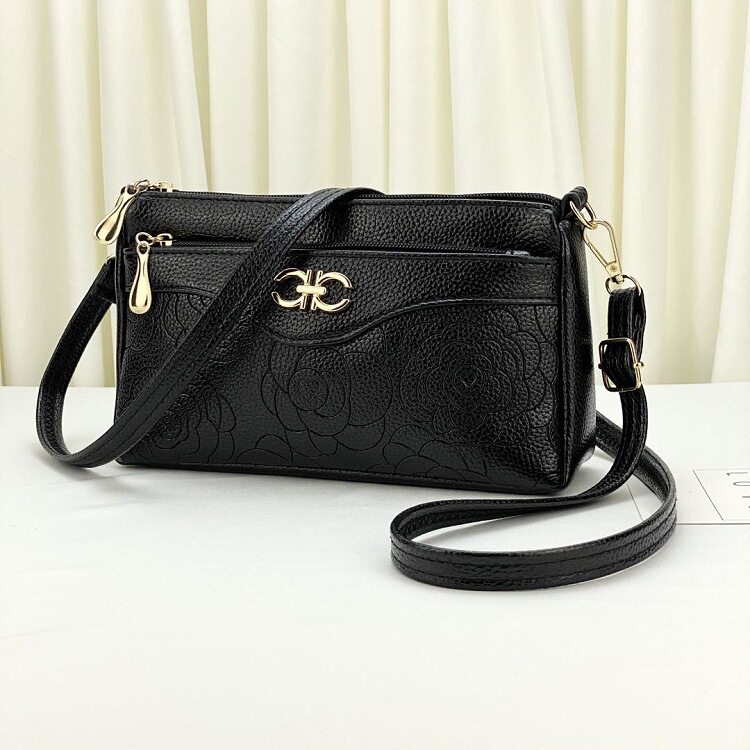 2025新款女士斜挎包女小包妈妈包单肩大容量红色格纹包潮流手机包