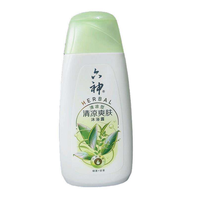 六神沐浴露清清凉爽肤露200mL绿茶甘草旅游易携带洗澡乳留香润肤图片