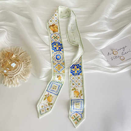 原创设计发带丝巾绑发2025新款夏季薄款长条绑包包丝带装饰腰带