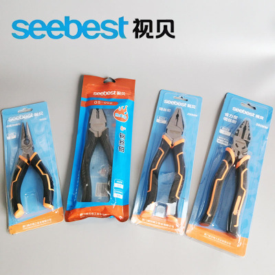 视贝钢丝钳老虎尖嘴钳子6寸8寸