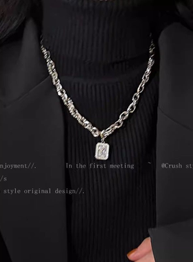 秋冬季毛衣设计掉色长款高级感百搭ins风轻奢小众新款双层项链