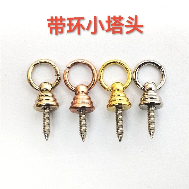 带环小塔头手工鹿角配件葫芦镶口镶嵌龙头佛手把件金属圆环