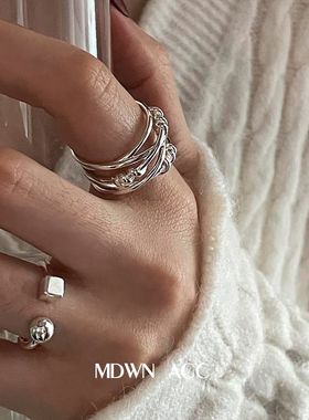 乱入禁区 | 韩版食指戒指女小众冷酷个性简约素银开口ins指环