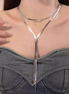 溺与花色~可抽拉蝴蝶项链女轻奢小众choker项圈锁骨脖颈链配饰潮