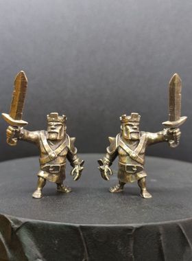 黄铜 部落冲突COC 野蛮人 胜利系列战士手办游戏皇室战争摆件公仔