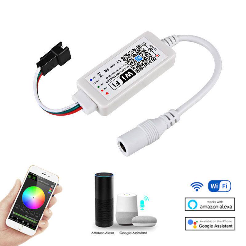 RGB彩光迷你WIFI控制器手机APP灯带控制器5-12Vled炫彩灯条控制器