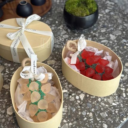 IT S A10水晶草莓香皂精油皂留香伴手礼手工皂青提葡萄皂生日送礼