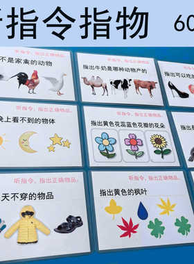 听指令指出物品找一找指一指儿童听觉专注力训练观察提升卡片特教