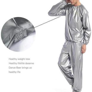 高品質(zhì)X跨境sauna suit輕薄高密度PVC面料銀色運動暴汗桑拿服