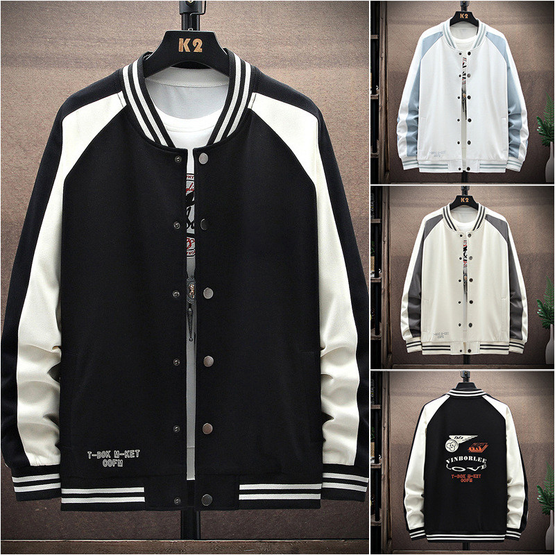 Spring jacket jacket men's trend fattening oversized baseball suit loose casual wear