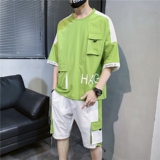 高品质工装套装男帅气夏季大码男装一套搭配运动夏装TZ12-P88，男装套装，星座308B-2