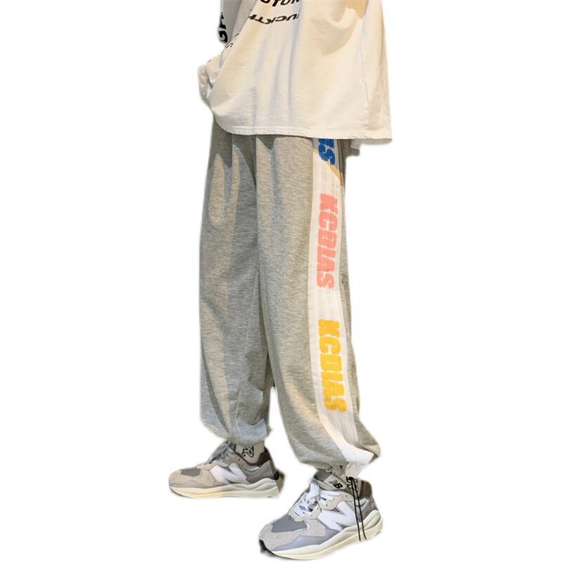 休闲阔腿裤子2021甜酷炸街卫裤学生百搭K0510-P35,男装休闲裤,星座308B-2