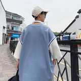 假两件短袖T恤男潮牌ins夏季港风宽松上衣服嘻哈半袖体恤T165，男装T恤，星座308B-2
