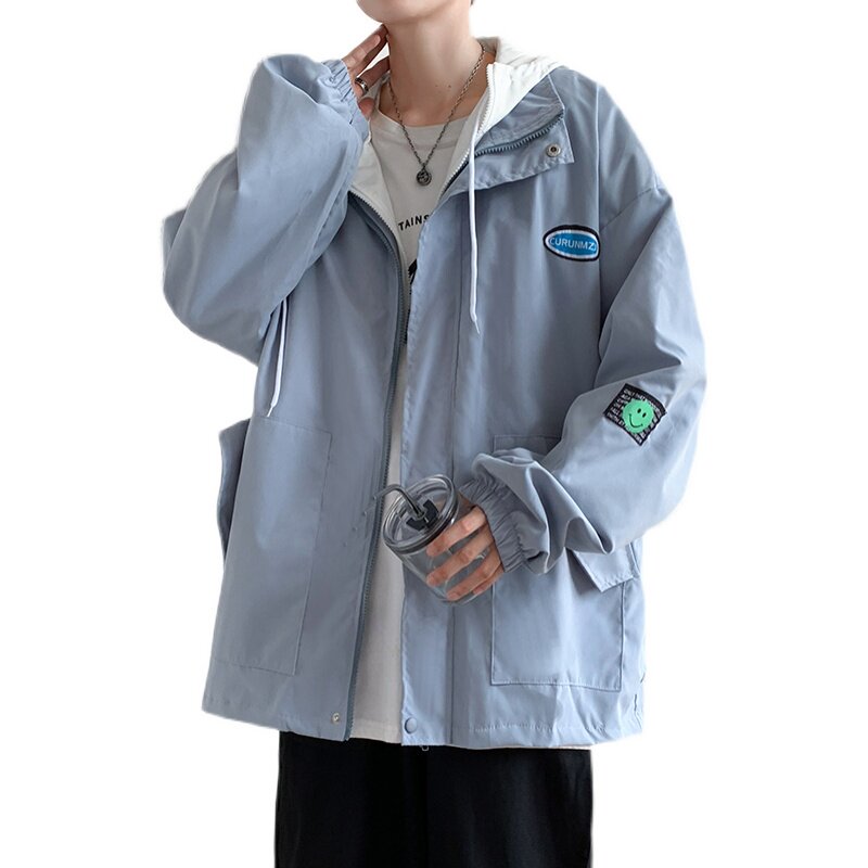 假两件外套男潮牌春秋季新款连帽棒球服休闲男装夹克JK0152-P55,男装夹克,星座308B-2