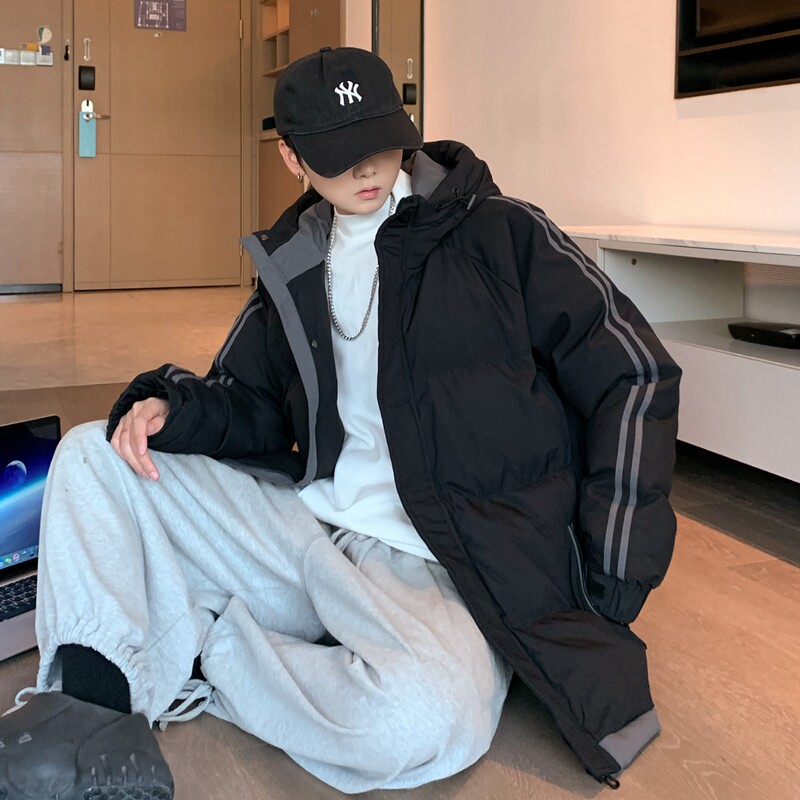 秋冬新款棉衣外套男宽松加棉加厚ins大码港风情侣棉服MY0710-P85,男装棉衣,星座308B-2