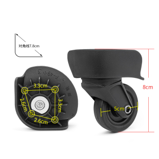 W289 49万向轮配件皮箱滚轮修理 美旅行李箱轮子更换铝框箱奔轮F