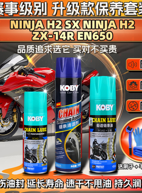 适用川崎NINJA H2 SX ZX14R链条油蜡Z H2润滑EN650清洗剂保养套装