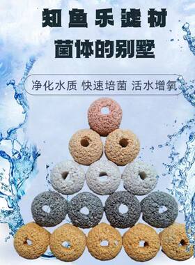 五色中空来宝丸滤材鱼缸过滤材料原矿生化净化硝化细菌过滤培菌球