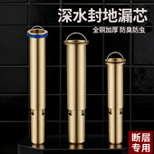 全铜加深水封断层地漏防臭芯卫生间下水道防虫加长延伸管通用