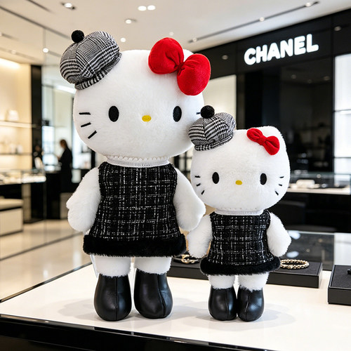 新款Hellokitty玩偶凯蒂猫毛绒玩具女生KT猫抱睡公仔娃娃生日礼物
