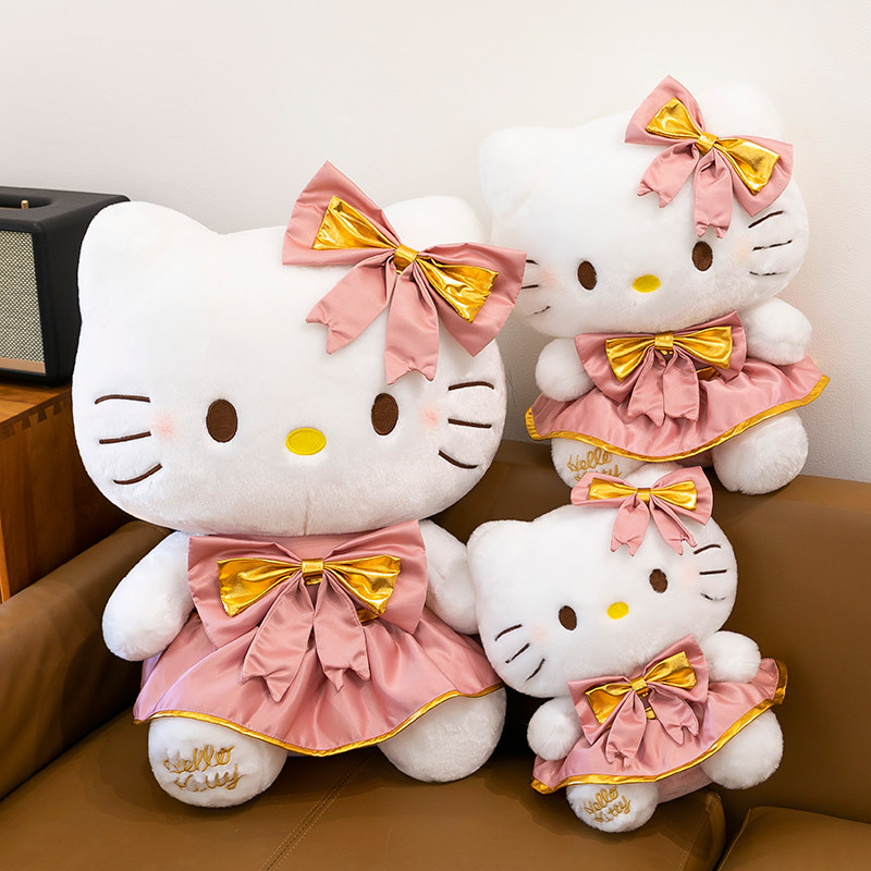 hellokitty公仔凯蒂猫哈喽KT布娃娃猫咪玩偶抱枕女生睡觉毛绒玩具