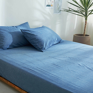 纯棉水洗棉床单床笠单件定做学生宿舍1.2米全棉席梦思床垫保护套