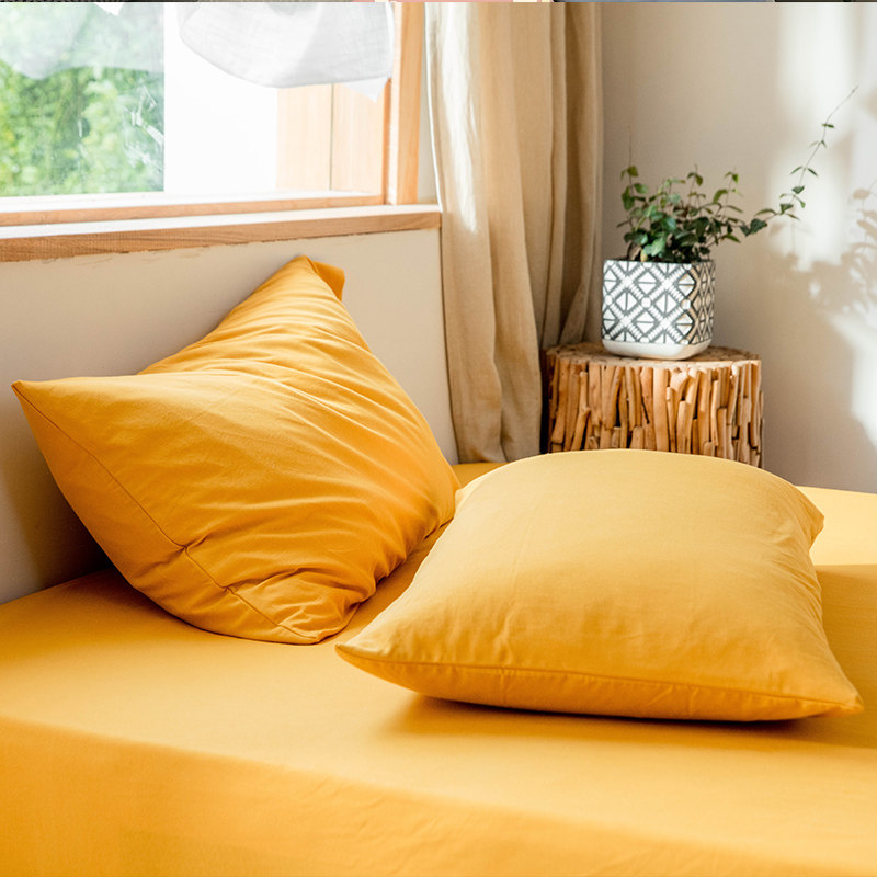 纯棉针织棉单人枕套枕头套 纯色48x74超柔全棉天竺棉一只装枕芯套