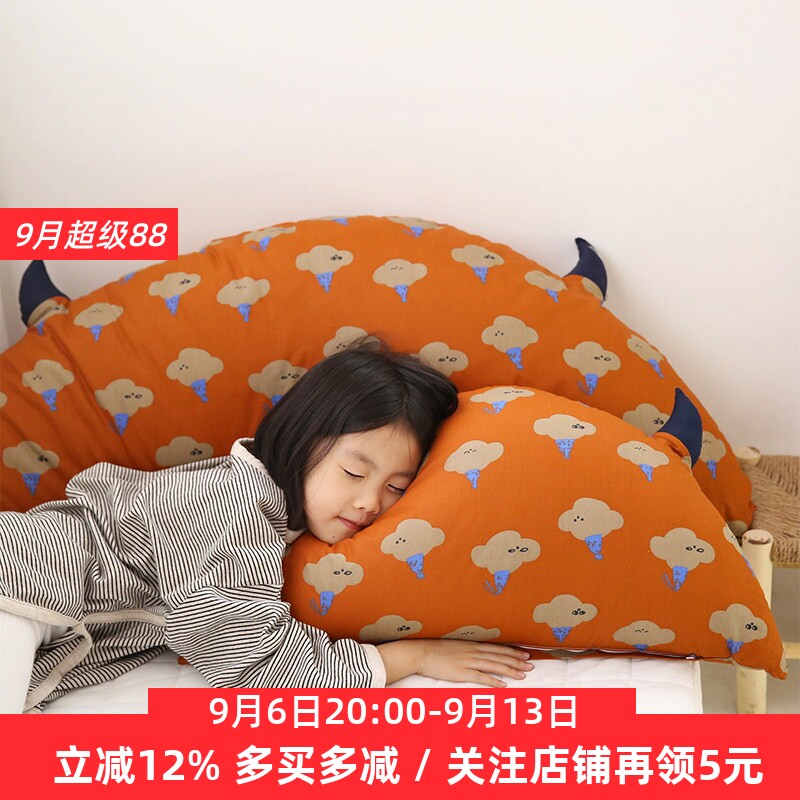 可拆洗抱枕靠背垫靠枕ins牛角枕图片