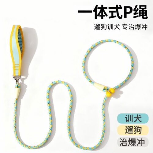 赛级便携狗狗p绳p链狗牵引绳中大型犬防爆冲防打结防勒手训练狗绳