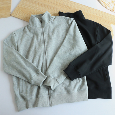 无图案基础百搭开衫卫衣男装