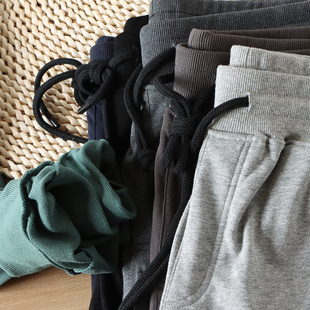 宽松潮流男裤 针织毛圈料收口卫裤 纯棉运动休闲长裤 2021年春秋新款