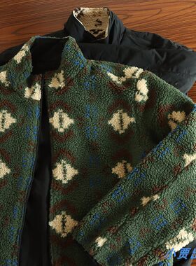 加绒加保暖棉服男羊羔绒秋冬棉衣