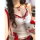 格子撞色蕾丝拼接辣妹纯欲性感吊带背心女带胸垫修身 假两件上衣夏