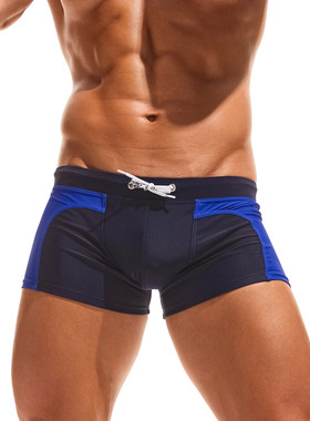 TADDLEE男士撞色平角泳裤速干防尴尬温泉沙滩游泳短裤